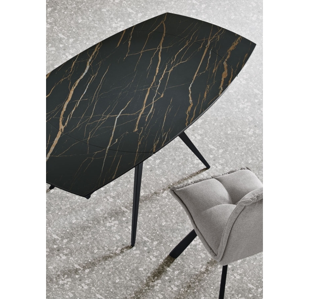 Стол обеденный LIRA DINING TABLE NERO MATT BLACK MARBLE  180X90X76 СМ. (NRM00598)