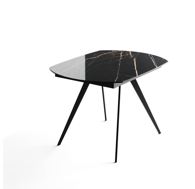 Стол обеденный LIRA DINING TABLE NERO MATT BLACK MARBLE  180X90X76 СМ. (NRM00598)