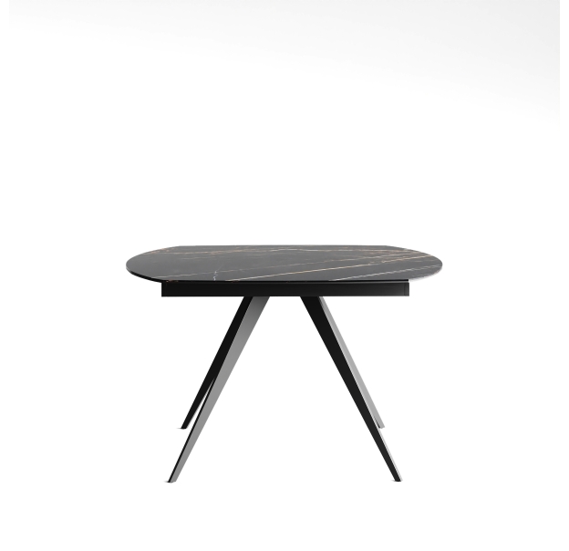 Стол обеденный LIRA DINING TABLE NERO MATT BLACK MARBLE  180X90X76 СМ. (NRM00598)