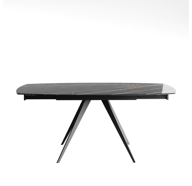 Стол обеденный LIRA DINING TABLE NERO MATT BLACK MARBLE  180X90X76 СМ. (NRM00598)