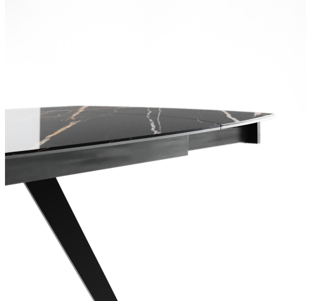 Стол обеденный LIRA DINING TABLE NERO MATT BLACK MARBLE  180X90X76 СМ. (NRM00598)