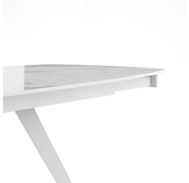 Стол обеденный LIRA DINING TABLE WHITE GLOSSY WHITE MARBLE  180X90X76 СМ. (NRM00596)