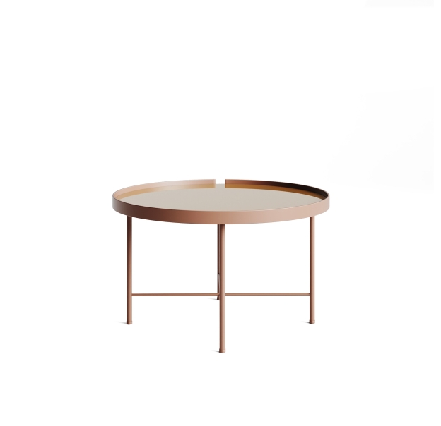 Стол журнальный ANASTASIA COFFEE TABLE CORTEN BRONZE MIRROR  80X80X38 СМ. (NRM00654)