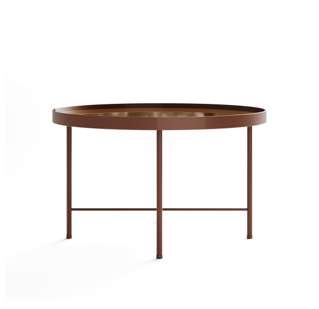 Стол журнальный ANASTASIA COFFEE TABLE CORTEN BRONZE MIRROR  80X80X38 СМ. (NRM00654)