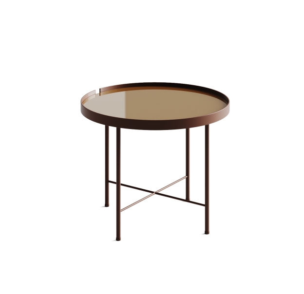 Стол приставной ANASTASIA COFFEE TABLE CORTEN BRONZE MIRROR  60X60X48 СМ. (NRM00655)