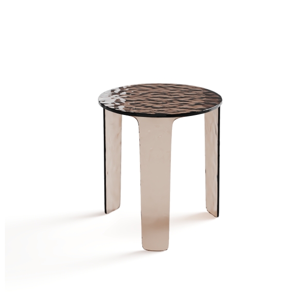 Стол приставной AURA SIDE TABLE BRONZE CLEAR BRONZO CLEAR  45X47X44 СМ. (NRM00657)