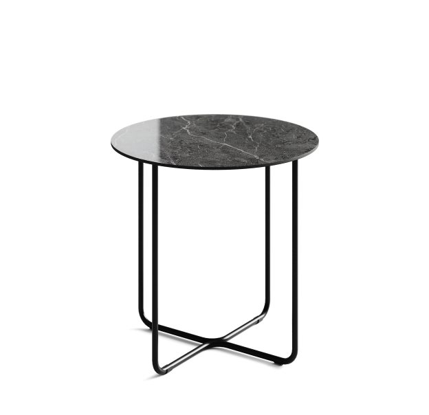 Стол приставной PARADISO SIDE TABLE NERO MATT NERO GRECO CERAMIC  45X45X45 СМ. (NRM00723)