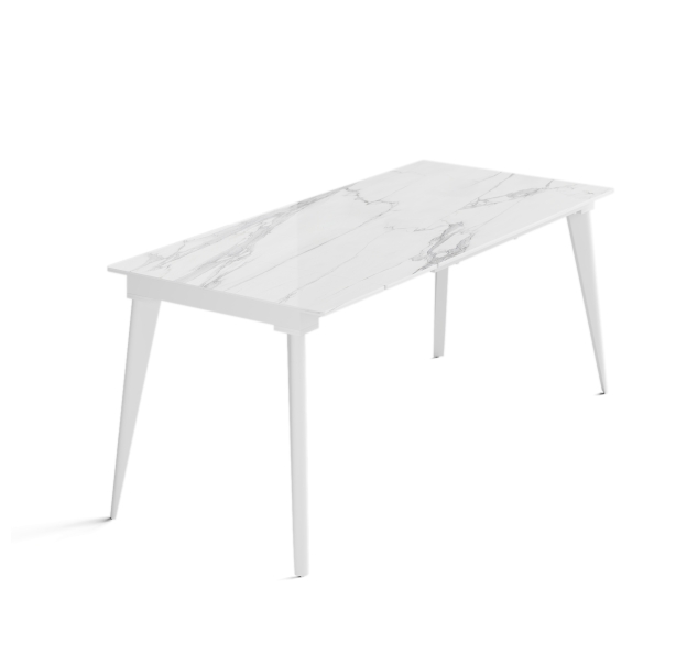 Стол обеденный AUSTRI DINING TABLE WHITE GLOSSY WHITE MARBLE  180X80X75 СМ. (NRM00774)