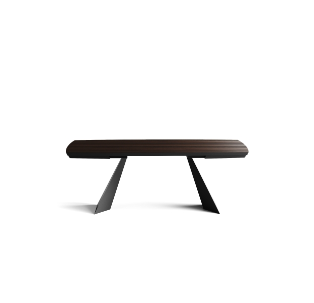 Стол обеденный PASCAL DINING TABLE BLACK THERMO OAK  300X100X75 СМ. (NRM00781)