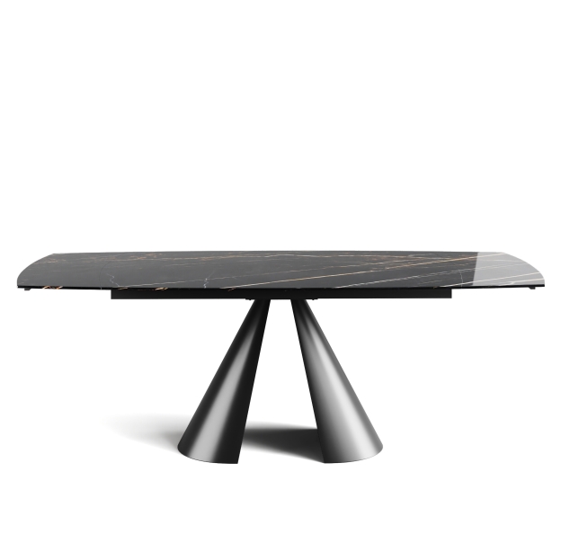 Стол обеденный MISSA DINING TABLE BLACK MATT BLACK MARBLE  200X90X76 СМ. (NRM00804)