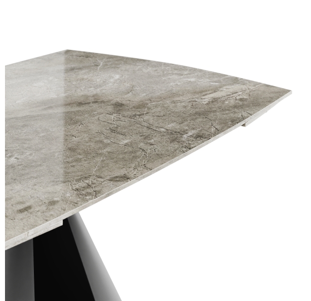 Стол обеденный MISSA DINING TABLE ANTHRACITE GLOSSY GRAY MARBLE  200X90X76 СМ. (NRM00803)