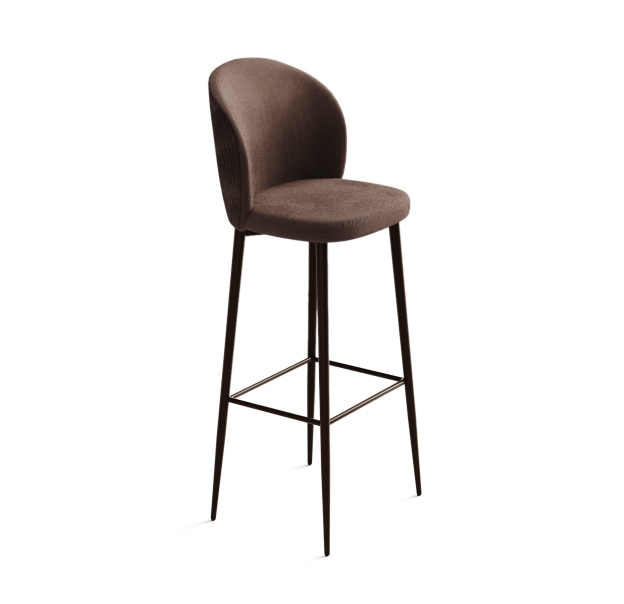 Стул полубарный EVA BAR STOOL TESSUTO BROWN BROWN FRAME Коричневый (NRM00912)