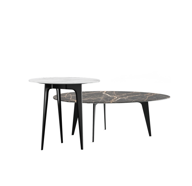 Стол журнальный KALLIOPE COFFEE TABLE BLACK NOIR DESIR MATT  111X94X37 СМ. (NRM01071)