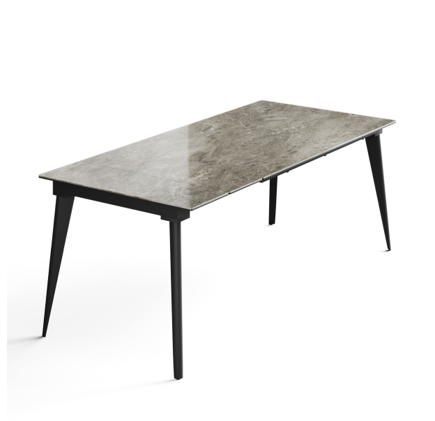 Стол обеденный AUSTRI DINING TABLE ANTHRACITE GLOSSY GRAY MARBLE  240X90X75 СМ. (NRM01081)