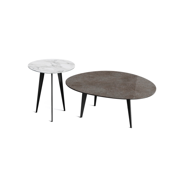 Стол журнальный KALLIOPE COFFEE TABLE BLACK TAUPE  111X94X37 СМ. (NRM01088)