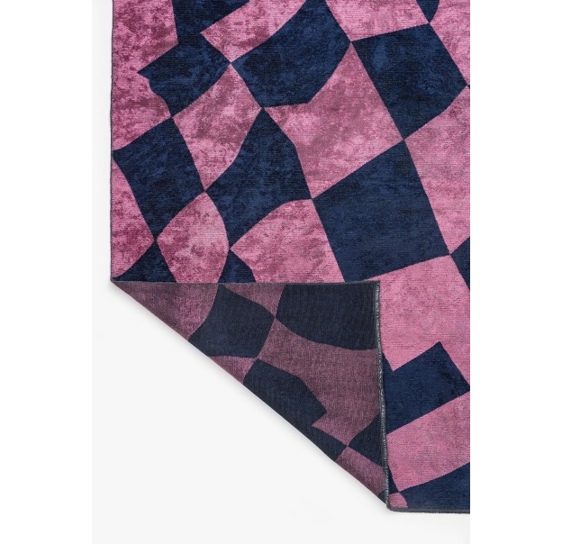 Ковер современный CORAL FLAG 300X200 см.  (NRM01774) DARK NAVY - PINK