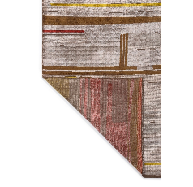 Ковер современный ISTANBUL GLIDE 300X200 см.  (NRM02965) LIGHT GREY - CACAO - YELLOW - RED - BONE - 