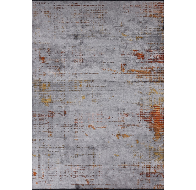 Ковер современный ISTANBUL SPACE 300X200 см.  (NRM03088) LIGHT GREY - RUST - TERRA - GOLD - MUSTARD