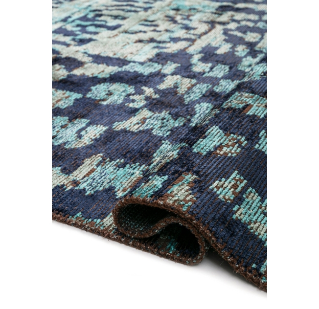 Ковер современный ETHNIQUE SAHARA 230X160 см.  (NRM02853) TURQUOISE - DARK NAVY - RIVER GREEN