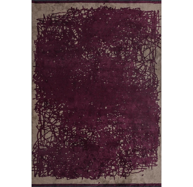 Ковер современный CORAL TANGLE 230X160 см.  (NRM01863) DARK DAMSON - DARK BEIGE