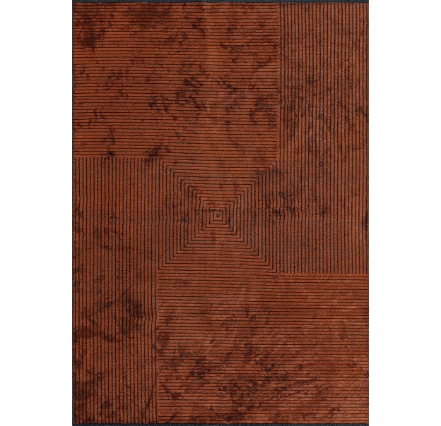 Ковер современный CORAL ILLUSION 230X160 см.  (NRM01809) BLACK - RUST