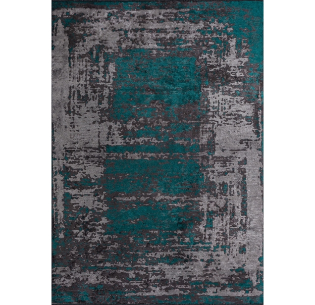 Ковер современный MARQUISE NEBULA 230X160 см.  (NRM03237) DARK TURQUOISE - CHARCOAL - LIGHT GREY