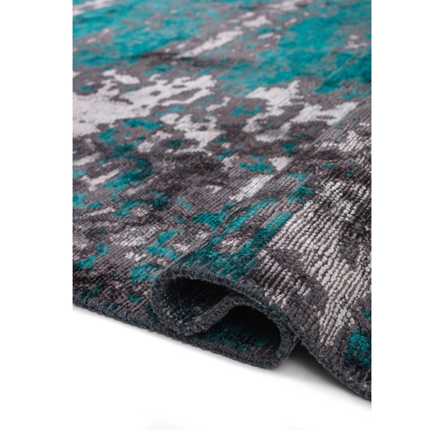 Ковер современный MARQUISE NEBULA 230X160 см.  (NRM03237) DARK TURQUOISE - CHARCOAL - LIGHT GREY