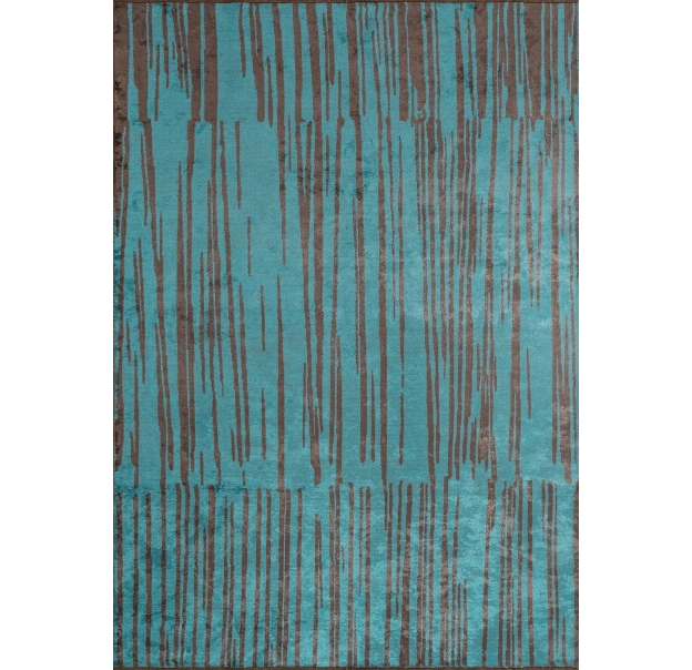 Ковер современный CORAL GRAVITY 300X200 см.  (NRM01681) DARK MINK - TURQUOISE