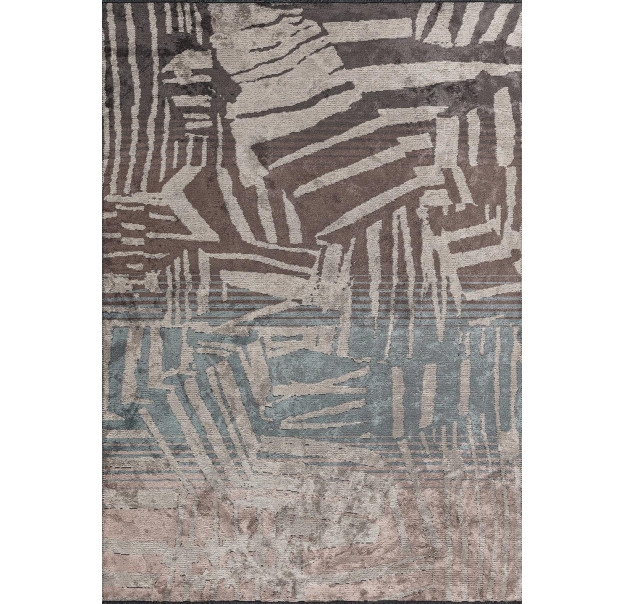 Ковер современный ISTANBUL GRAFFITI 230X160 см.  (NRM02967) CHARCOAL - DARK MINK - BLUE - COPPER - C