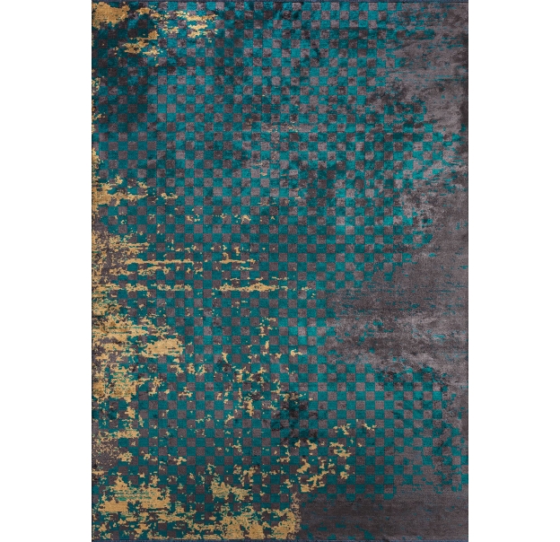 Ковер современный MARQUISE MIRAGE 230X160 см.  (NRM03219) DARK TURQUOISE - MUSTARD - CHARCOAL