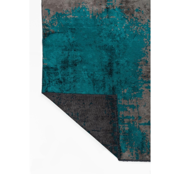 Ковер современный CORAL PAINT 230X160 см.  (NRM01383) DARK TURQUOISE - ANTHRACITE