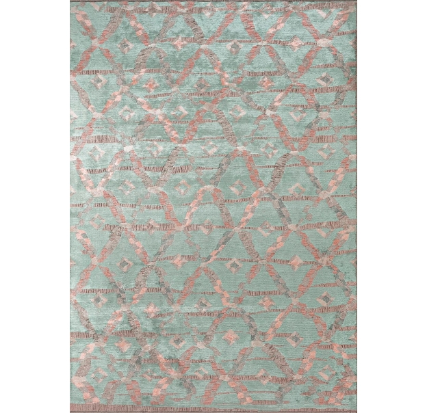 Ковер современный ETHNIQUE JASMINE 340X240 см.  (NRM02822) CREAM - RIVER GREEN - LIGHT CORAL