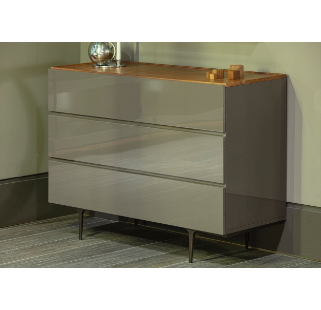 Комод LINS DRESSER Glossy LK17 Brown WOOD / 120X45X86 СМ. (FUG00058)