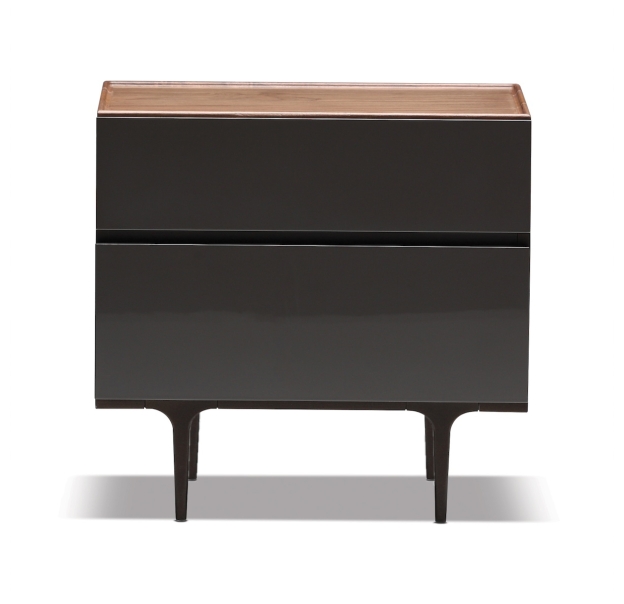 Тумба прикроватная LINS NIGHTSTAND Glossy LK17 Brown WOOD / 60X43X57 СМ. (FUG00057)