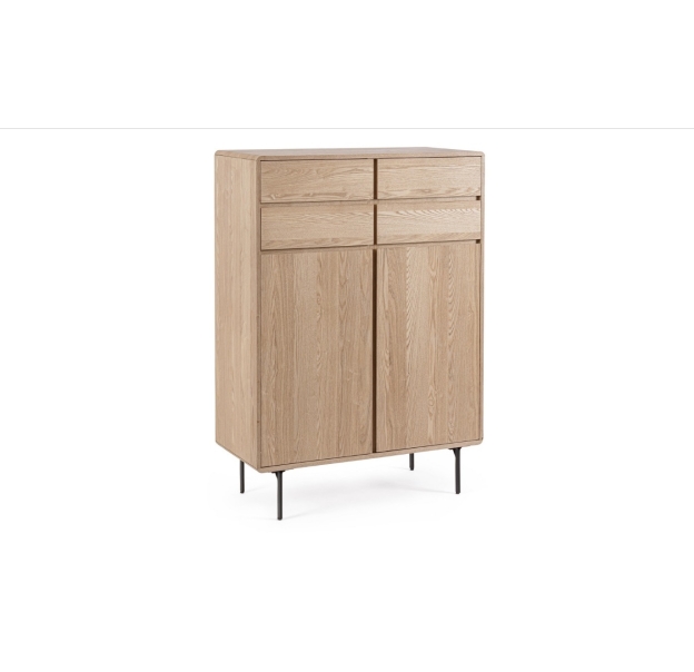 Комод VOLTURNO HIGH CABINET ASH NATURE ASH NATURE ASH NATURE 90X40X130,5 СМ. (NRM05420)