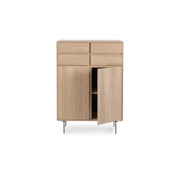 Комод VOLTURNO HIGH CABINET ASH NATURE ASH NATURE ASH NATURE 90X40X130,5 СМ. (NRM05420)