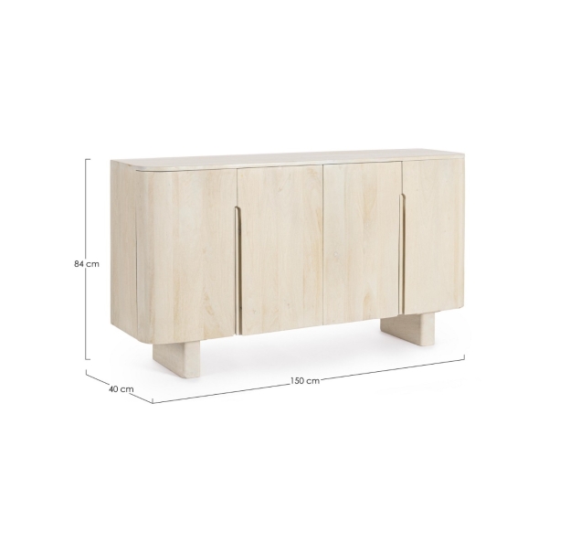 Комод IBERICA SIDEBOARD 4DO MANGO WOOD LIGHT MANGO WOOD LIGHT MANGO WOOD LIGHT 150X40X84 СМ. (NRM054