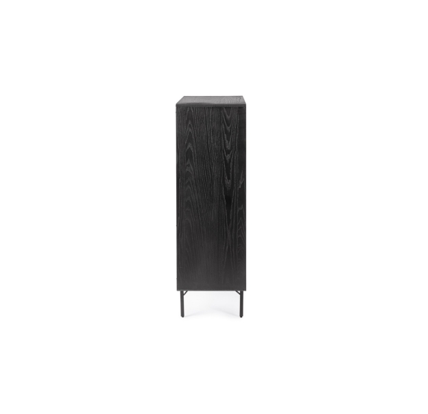 Комод VOLTURNO HIGH CABINET ASH BLACK ASH BLACK ASH BLACK 90X40X130,5 СМ. (NRM05419)