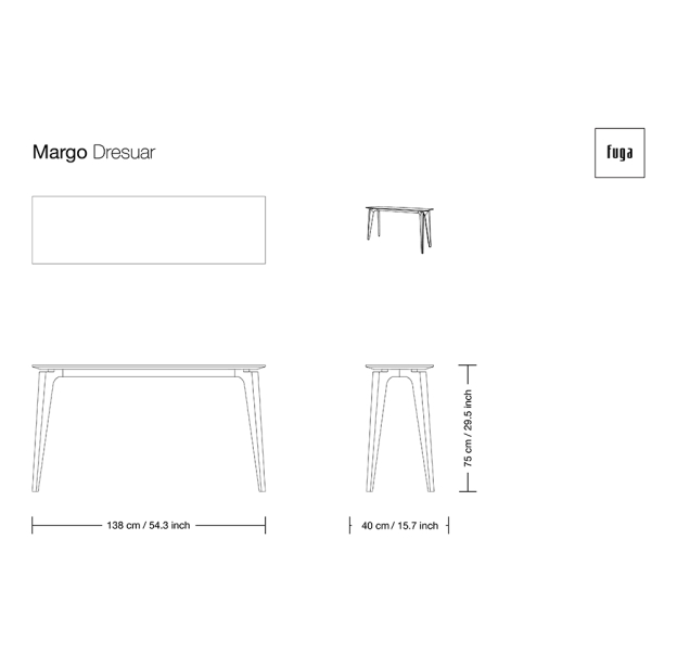 Консоль напольная MARGO CONSOLE TABLE / / / 138X40X75 СМ. (FUG00075)