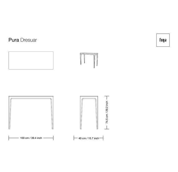 Консоль напольная PURA CONSOLE TABLE / / / 100X40X74,5 СМ. (FUG00076)