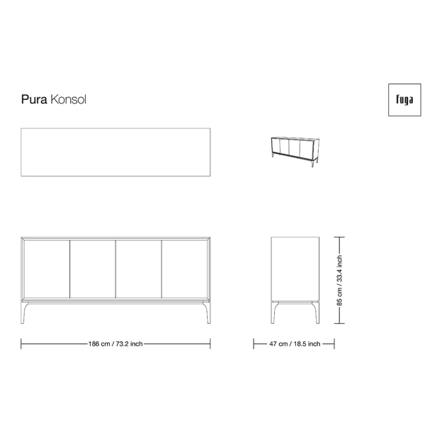 Комод PURA SIDEBOARD / / / 226X47X85 СМ. (FUG00083)