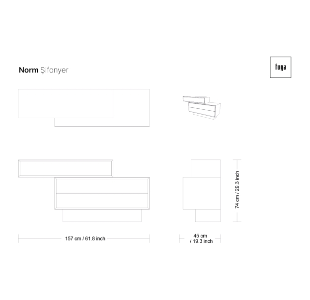 Комод NORM DRESSER / / / 157X45X74 СМ. (FUG00101)