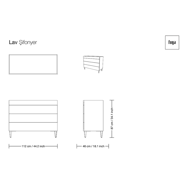 Комод LAV DRESSER / / / 112X46X87 СМ. (FUG00114)