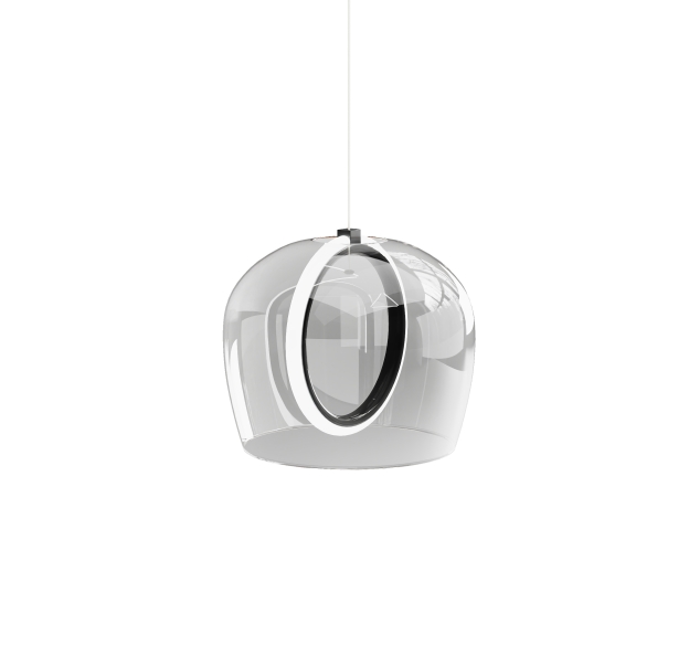 Светильник подвесной PINTA PENDANT LAMP ALFA TRASPARENT NERO 30X30X23 СМ. (NRM05453)