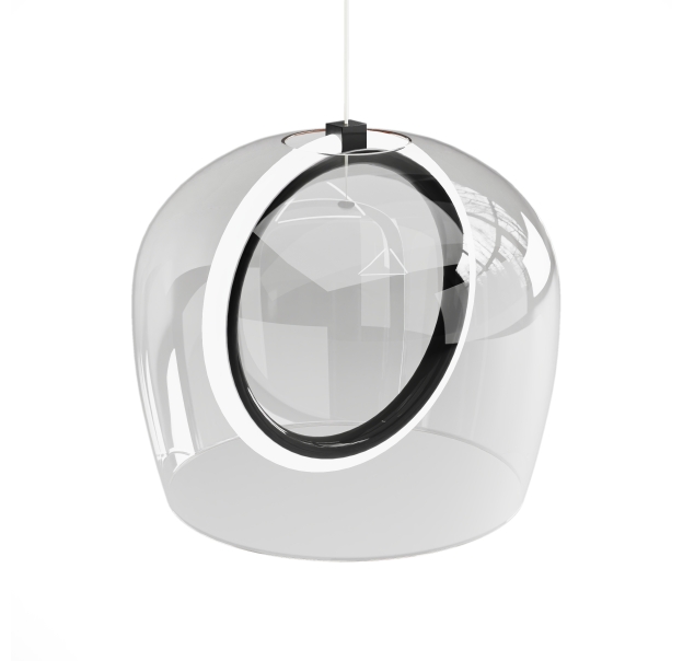 Светильник подвесной PINTA PENDANT LAMP ALFA TRASPARENT NERO 30X30X23 СМ. (NRM05453)