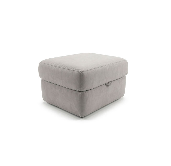 Пуф SPACE POUF 80X60X46 см. VELLUTI SILVER (ROM01564)