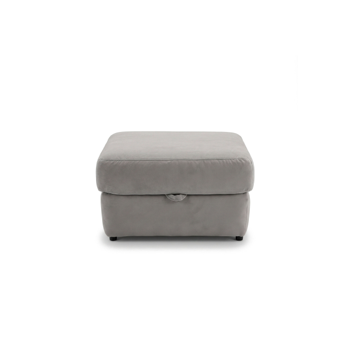Пуф SPACE POUF 80X60X46 см. VELLUTI SILVER (ROM01564)