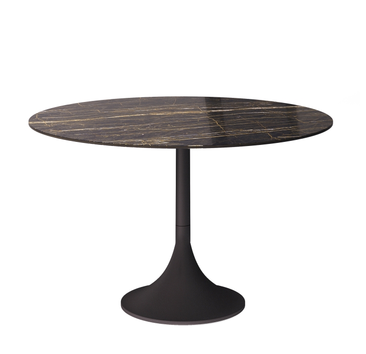 Стол обеденный JETTY DINING TABLE BLACK NOIR DESIR SHINY  120X120X74 СМ. (NRM00074)