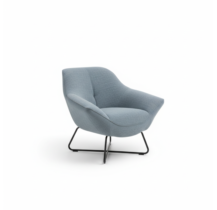 Кресло RICO QUEEN /RIVOLI DENIM/FORMATEX/Matching Stitching/P641 (Black)/