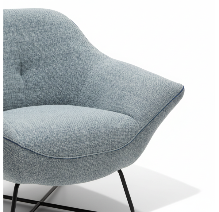 Кресло RICO QUEEN /RIVOLI DENIM/FORMATEX/Matching Stitching/P641 (Black)/